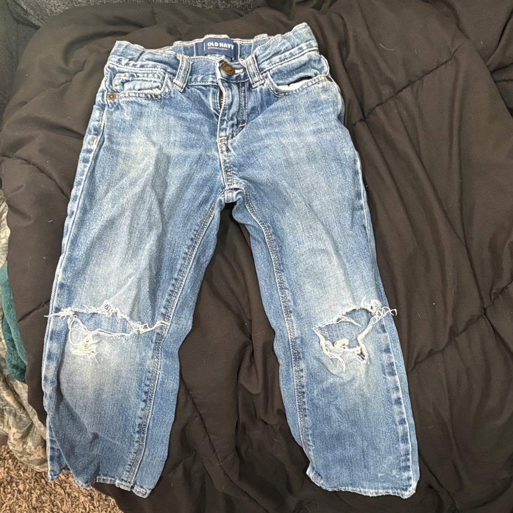 Old Navy Women's Distressed Ankle Jeans - Light Blue